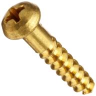brass coated phillips screws with extended length threads logo
