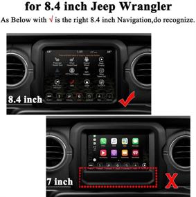 img 3 attached to 🔒 Всесторонняя защита для Jeep Wrangler 2018 2019: Защитное стекло BUENNUS для навигационного экрана 8,4 дюйма - закаленное стекло, противоцарапающее покрытие, легкая установка.