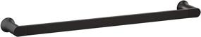 img 2 attached to 🚀 Stylish and Sturdy: Moen BH3824BL Genta Modern 24-Inch Towel Bar in Sleek Matte Black Finish