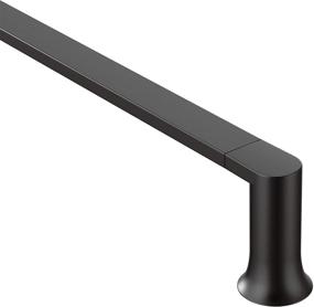 img 3 attached to 🚀 Stylish and Sturdy: Moen BH3824BL Genta Modern 24-Inch Towel Bar in Sleek Matte Black Finish