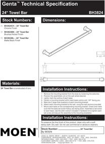 img 1 attached to 🚀 Stylish and Sturdy: Moen BH3824BL Genta Modern 24-Inch Towel Bar in Sleek Matte Black Finish