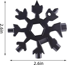 img 2 attached to ❄️ Snowflake Multitool: 18-in-1 Stainless Steel Snowflake Multi-Tool, Bottle Opener, Screwdriver Kit, Wrench – Perfect Christmas Gift
