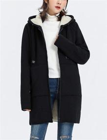 img 2 attached to 🧥 Gihuo Long Sweatshirt with Sherpa Lining and Zip Hoodie, Ideal Women's Winter Coat