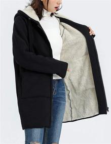 img 1 attached to 🧥 Gihuo Long Sweatshirt with Sherpa Lining and Zip Hoodie, Ideal Women's Winter Coat
