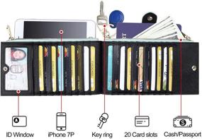 img 1 attached to KUKOO Women's Handbags & Wallets: Capacity Organizer Wallets