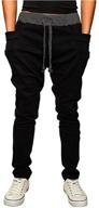 👖 casual cotton skinny running pants for boys - obt clothing logo