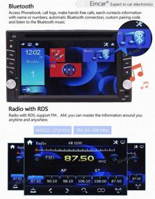 img 1 attached to 🚗 Eincar Double Din Stereo 6.2 Inch Touch Screen Bluetooth Car Radio DVD Player 2 Din GPS Navigation Head Unit with Steering Wheel Control & 8GB Map Card