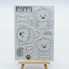 img 4 attached to Create Delightful Memories with Joyful Home's Cute Puddy Clear Stamp for Card Making and Scrapbooking