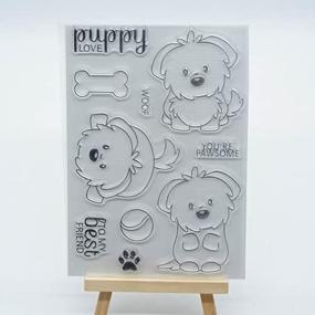 img 3 attached to Create Delightful Memories with Joyful Home's Cute Puddy Clear Stamp for Card Making and Scrapbooking