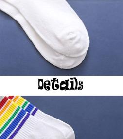 img 1 attached to Patterned Crew Socks - Pack of 5 for Women