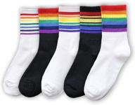 patterned crew socks - pack of 5 for women logo