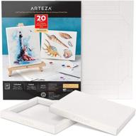 🎨 arteza watercolor art paper foldable canvas pad, 7x8.6 inches, 20 sheets, acid-free heavyweight pad, 140lb/300 gsm, art supplies for painting &amp; mixed media art logo