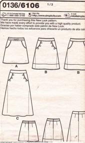 img 1 attached to U06106A Misses Skirts Sewing Pattern