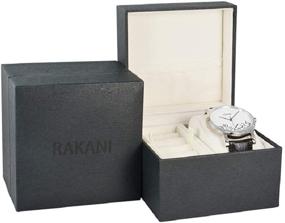 img 1 attached to ⌚ Часы Rakani Stuck in Traffic 40 мм Черные часы с кристаллами Swarovski: элегантный черный стальной корпус и изысканный кожаный ремешок