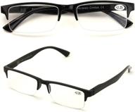 👓 classic rectangular half rim reading glasses - stylish and functional logo