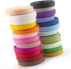 img 4 attached to 🎀 Summer-Ray 120 Yards Grosgrain Ribbon 1/4" Value Pack - 24 Mixed Colors, 5 Yards Each (6mm)