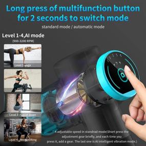 img 3 attached to 💪 Best Massage Gun for Athletes 2022 - Powerful Deep Tissue Muscle Massage Gun, Percussion Neck & Back Massager, Handheld Massager - Super Quiet, Multiple Heads, Adjustable Speeds & Modes - Blue Black