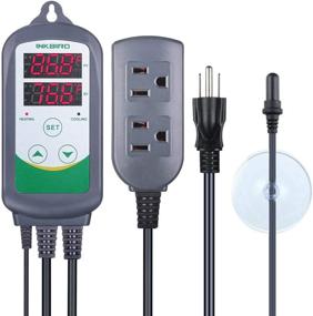 img 3 attached to 🌡️ Inkbird ITC308S Aquarium Temperature Controller with Submersible Probe, Thermostat for Heater and Cooling Fans - Heating Cooling Outlets