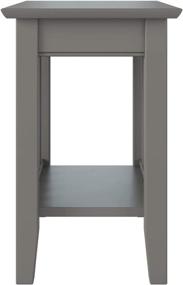 img 1 attached to 🔌 Atlantic Furniture Mission Chair Side Table: Grey Charging Station (22"x14")