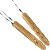 🔑 инструмент для крючком вязания дредлоков: 2 шт. игла для переплетения 0.75 мм локов - для завязок волос, косичек и ремесла! логотип
