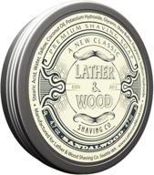🧼 lather &amp; wood shaving soap - sandalwood - unmatched luxury shaving cream - tallow - rich lather with exquisite scent for optimal wet shaving experience. 4.6 oz (sandalwood) logo