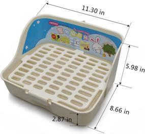img 3 attached to MD Trade Guinea Pig Ferret Small Animal 🐹 Litter Box Potty Trainer, Rabbit Cage Square Litter Bedding (11inch)