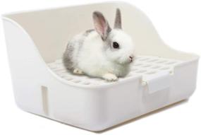 img 4 attached to MD Trade Guinea Pig Ferret Small Animal 🐹 Litter Box Potty Trainer, Rabbit Cage Square Litter Bedding (11inch)