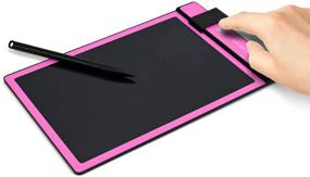 img 1 attached to Boogie Board Basics: 8.5 inch LCD Writing Tablet with Instant Erase - Pink, Stylus Pen Included
