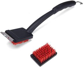 img 3 attached to 🔥 Farberware 5261919 Large Barbecue Grill Brush with Replacement Head, 19-Inch, Black and Red