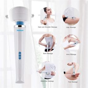 img 2 attached to 🔋 Helisun Cordless Personal Wand Massager: Handheld USB Charging, 8 Speeds & 20 Modes for Relaxing Massages including Neck, Back & Legs - Quiet and Magical!