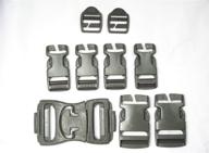 🎒 16 pc buckle set: genuine us army molle acu grey foliage green quick release replacement repair buckles for webbing strap backpacks and rucksacks – us government gi usgi логотип