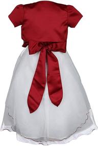 img 3 attached to 🎀 Pink Promise Girl's Apple Red Bolero Dress Set: Perfect Christmas Holiday Outfit for Ages 2-10!