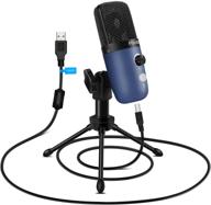 💻 fduce usb plug&amp;play computer microphone: professional studio pc mic for gaming, streaming, podcast, chatting, youtube - mac &amp; windows (blue) logo