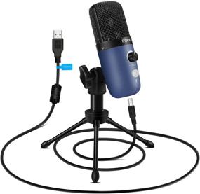 img 4 attached to 💻 FDUCE USB Plug&amp;Play Computer Microphone: Professional Studio PC Mic for Gaming, Streaming, Podcast, Chatting, YouTube - Mac &amp; Windows (Blue)