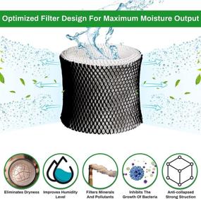 img 2 attached to 🌬️ HWF64 Humidifier Filter for Holmes, Sunbeam, and Bionaire Cool Mist Humidifiers - Letter B Compatible - Pack of 3