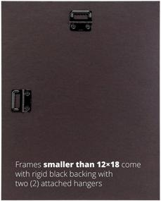 img 1 attached to 🖼️ Craig Frames FM26DKW Dark Brown 12x16-Inch Picture Frame: Smooth Wrap Finish, Wide 1.26-Inch Design