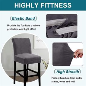 img 1 attached to 🪑 Turquoize Counter Slipcover Barstool Protector for Better Food Service Equipment & Supplies Optimization