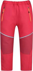 img 1 attached to 💪 Versatile and Weatherproof: M2C Boys Girls Fleece Lined Softshell Waterproof Hiking Pants