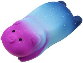 img 4 attached to Mini Cute Pig Wrist Rest Mouse Pad - Ergonomic Memory Foam Pig Shape Mousepad with Starry Sky Design for Office Computer Laptop - Comfortable and Pain Relief Support Cushion Mat