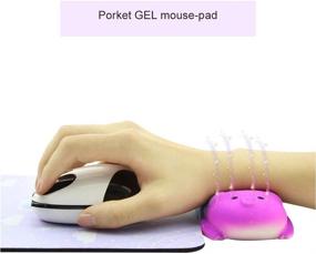 img 2 attached to Mini Cute Pig Wrist Rest Mouse Pad - Ergonomic Memory Foam Pig Shape Mousepad with Starry Sky Design for Office Computer Laptop - Comfortable and Pain Relief Support Cushion Mat