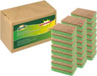 🌿 organic plant-based scrub sponge by scrub-it, non-scratch, bio-degradable scrubbing sponges with a durable anti-bacterial scouring pad for kitchen and bathroom – 24 pack logo