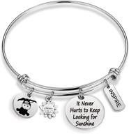 winnie the pooh inspired gifts: eeyore quote bracelet - keep looking for sunshine - disney jewelry - inspirational gift - bbf bracelet - graduation gifts (br-keeplookingsunshine) logo