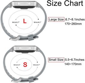 img 1 attached to 3-Пакет силиконовых браслетов для Fitbit Blaze - Совместимые браслеты для женщин и мужчин - Запасные спортивные ремешки для умных часов Fitbit Blaze (Маленькие, Золото/Серый/Черный)