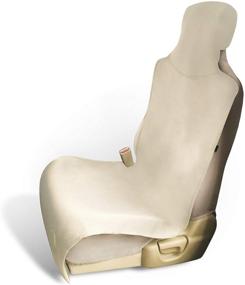 img 4 attached to 🚗 Waterproof Neoprene Car Seat Cover, Universal Fit - Beige/Tan - Ryzen