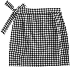 img 3 attached to WDIRARA Womens Gingham Asymmetrical Knotted