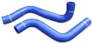 mishimoto mmhose-rx8-03bl silicone radiator hose kit compatible with mazda rx-8 2004-2011 blue logo
