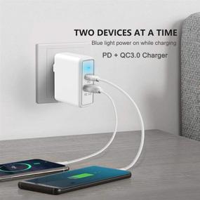 img 3 attached to ⚡ High-Speed Charging Block: Aiibe 36W USB C Charger with 18W PD + Quick Charge 3.0 Dual Port for iPhone 12/11, iPad Pro, AirPods Pro (White)