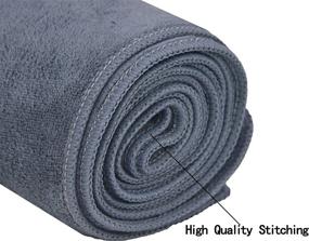 img 3 attached to BloomSesame Microfiber Towels Fitness Workout