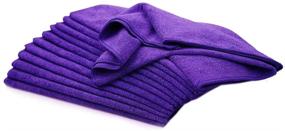 img 1 attached to 👗 Huini 12 Pieces Microfiber Hair Drying Towels - 14 x 30 Inches, Purple (CD-115-P)