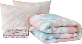 img 3 attached to 🎨 Colorful and Vibrant Material Girl Tie Dye Party Full 7 Piece Bed in a Bag Set (BIB3820FU-3200): Transform Your Bedroom with Style